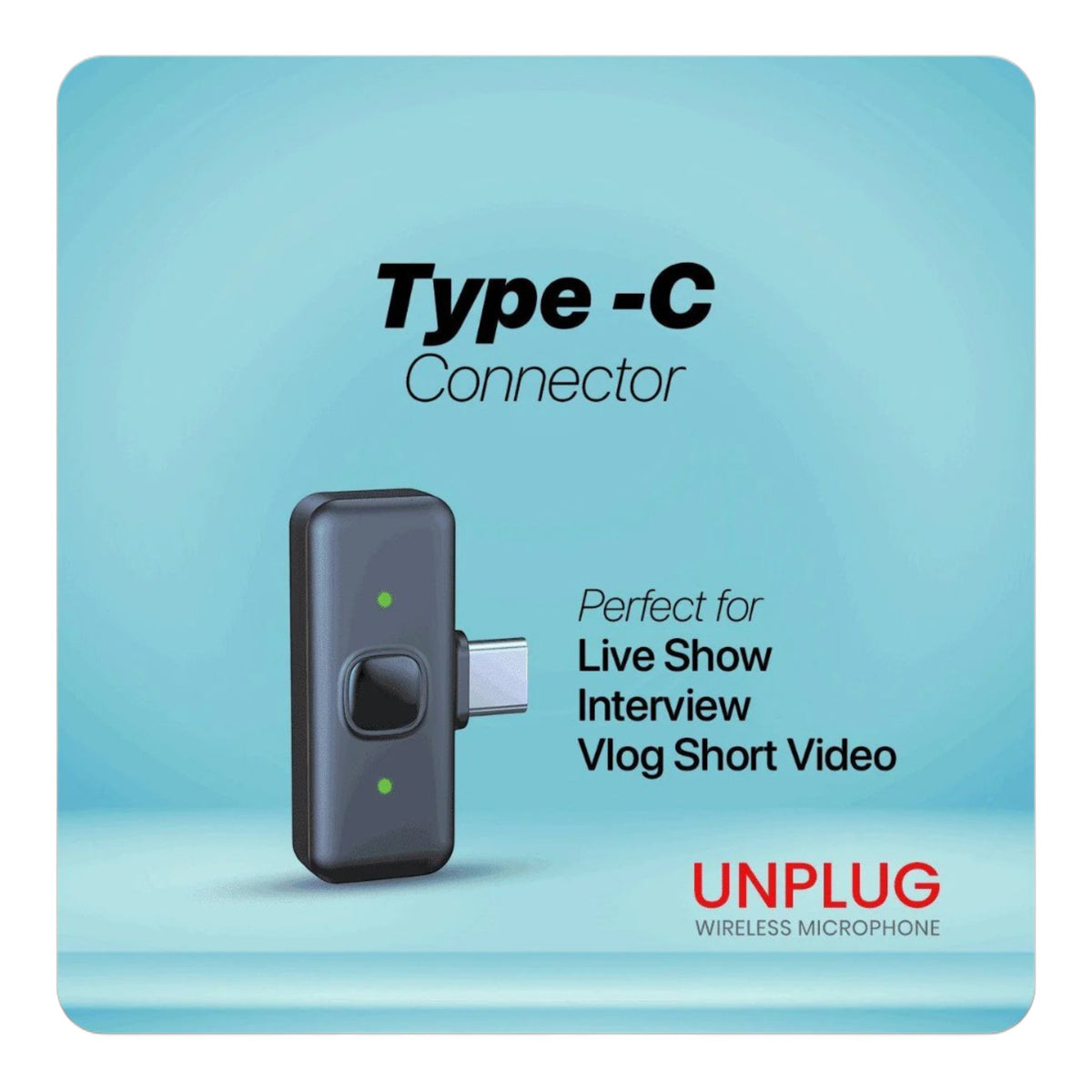 Swiss Military Unplug Wireless Lavalier Microphone Type-C | Noise Cancellation | 2.4GHz