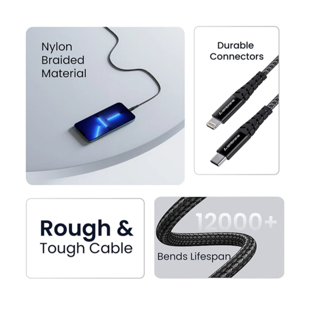 ype-C to Lightning Fast Charging Cable