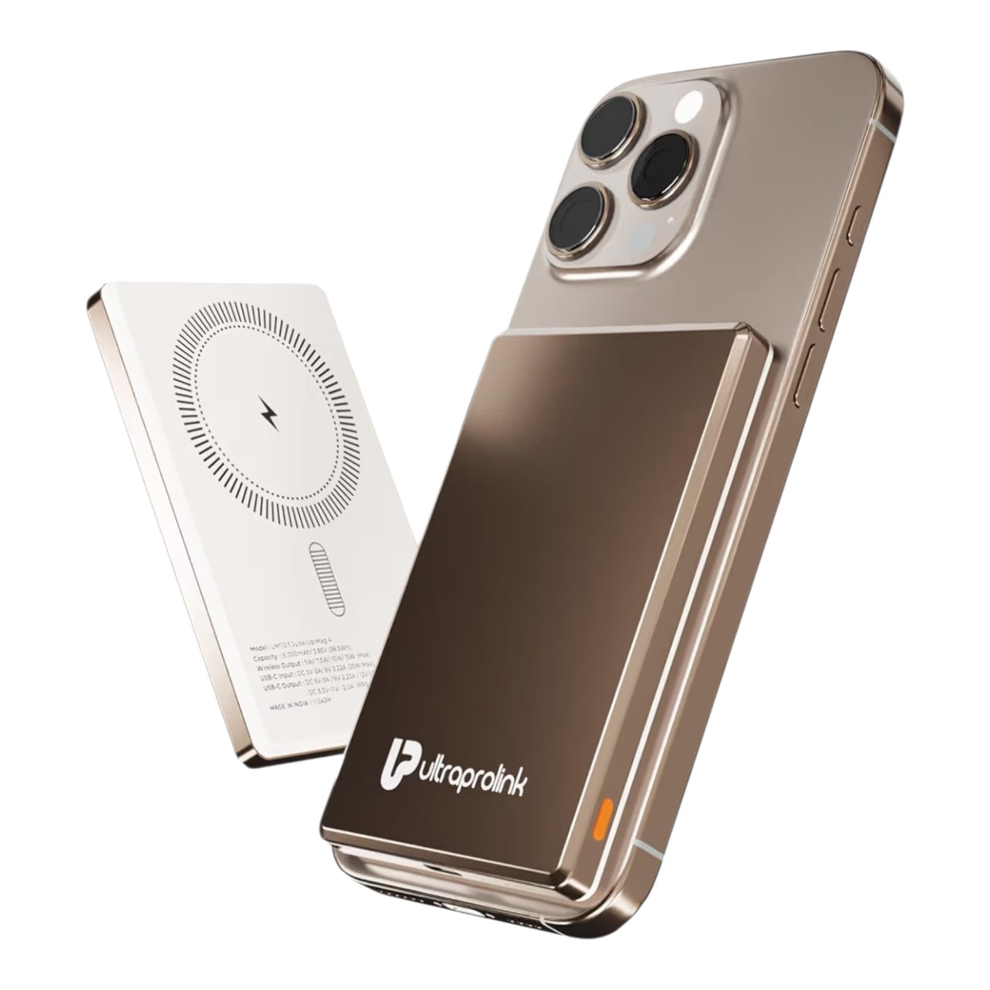 UltraProlink 5000mAh Slimmest Wireless Magnetic Mag-Safe Power Bank