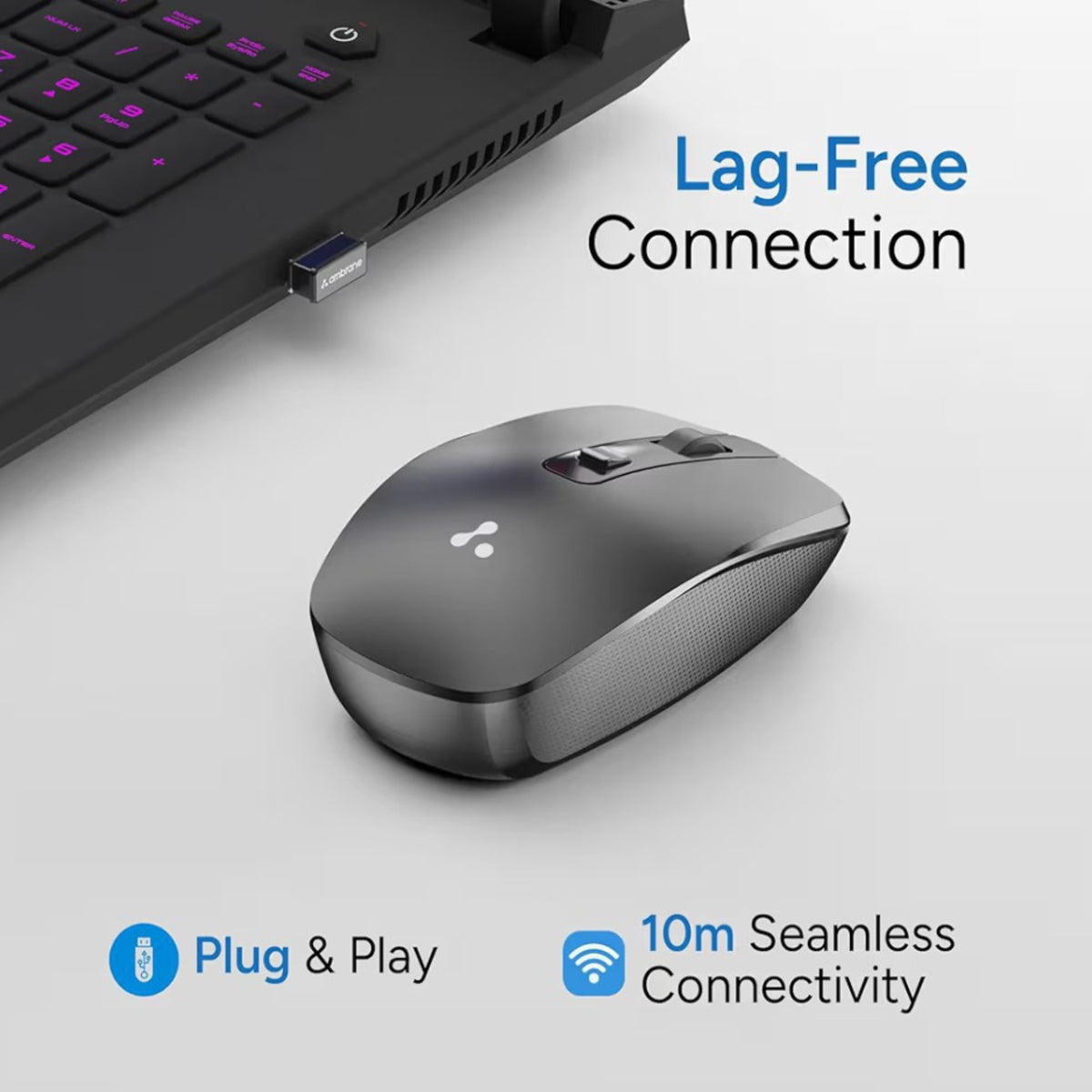 2.4GHz Wireless Mouse – Silent Click, Adjustable DPI & USB Receiver