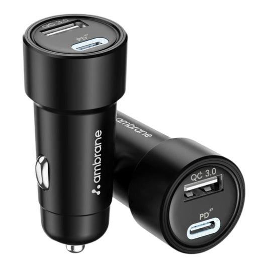 51W PD + QC 3.0 Fast Car Charger | Dual Port USB-A & Type-C